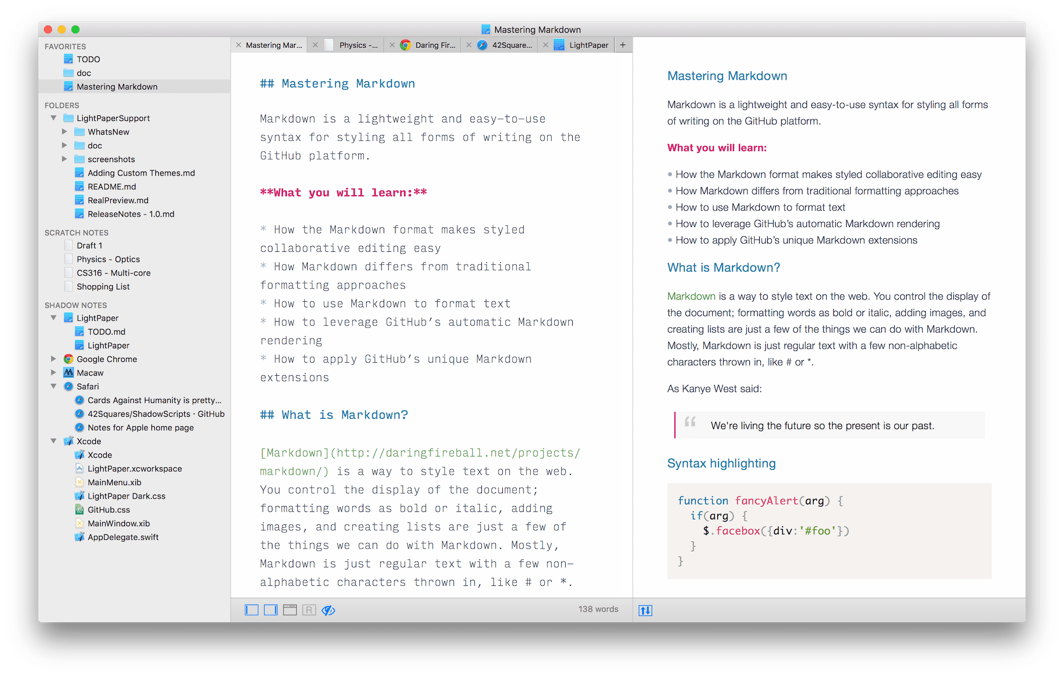Writing app for Mac users from LightPaper