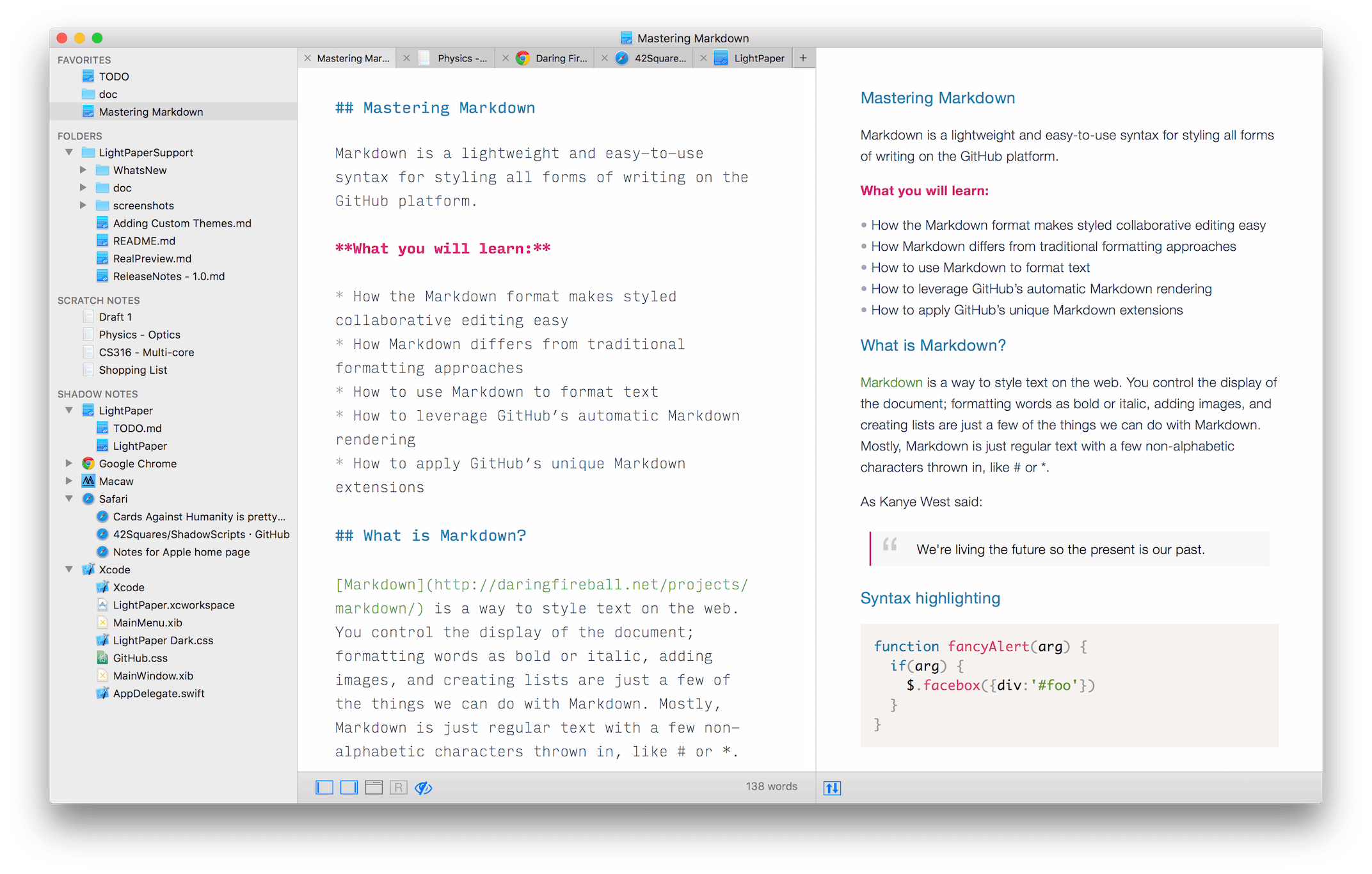 LightPaperのMacユーザー向けライティングアプリ。